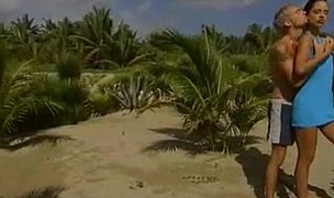 tall brunette cindy lords handjob and blowjob on beach before anal Featuring Cindy Lords