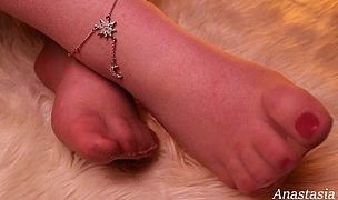 worship my feet in nylon Featuring Anastasia Gree