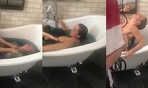 behind the scenes licking pussy & fucking in the tub Featuring Alix Lynx, Brooke Cherry