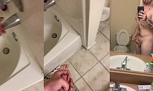 goodmorning horny before the shower. should i do a solo shower masturbation? Featuring Heygrimy