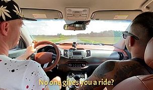 kate rich taken for a ride and assfucked by two horny dudes on a hot summer day ots405 Featuring Kate Rich