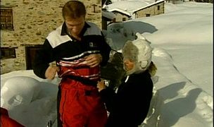 it takes huge balls to be able to fuck a girl in the ass in the snow Featuring Sylvia Sun