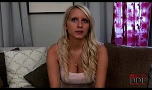 cute blonde nwecomer gets naked Featuring Natalia