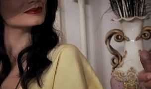 pretty brunette sophie makes the gardener fuck her tight ass Featuring Sophie Lynx