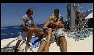 tina wagner gets laid on a boat in hardcore mmf threeway with anal Featuring Tina Wagner
