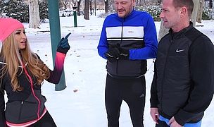 two thick dicks for snow angel alyssia kent makes her cream & scream for more gp787 Featuring David Perry, Yanick Shaft, Alyssia Kent