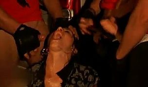 miss tiffany sucks on several cocks at the same time and gets facials Featuring Tiffany Hopkins