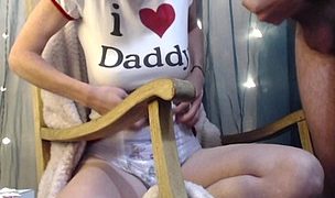 handjob for daddy covers my titties in cum Featuring Princexpunkin, Theedeliveryboy