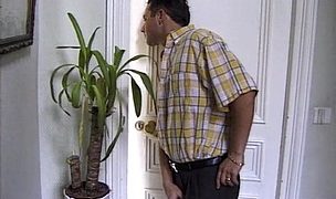 sexy brunette peggy gets a dp threesome Featuring