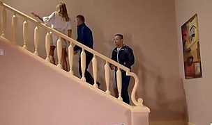 scrumptious shipment: two studs fuck tight asshole and pussy Featuring Angel Rivas, David Perry, Mugur