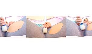 squirting in my grey leggings Featuring Katie Kush